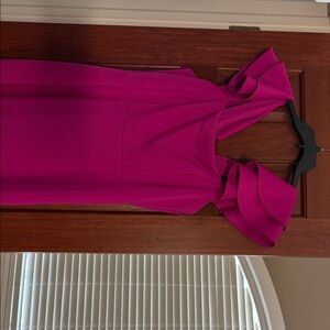 Adrianna Papell Fuchsia Asymmetrical Dress